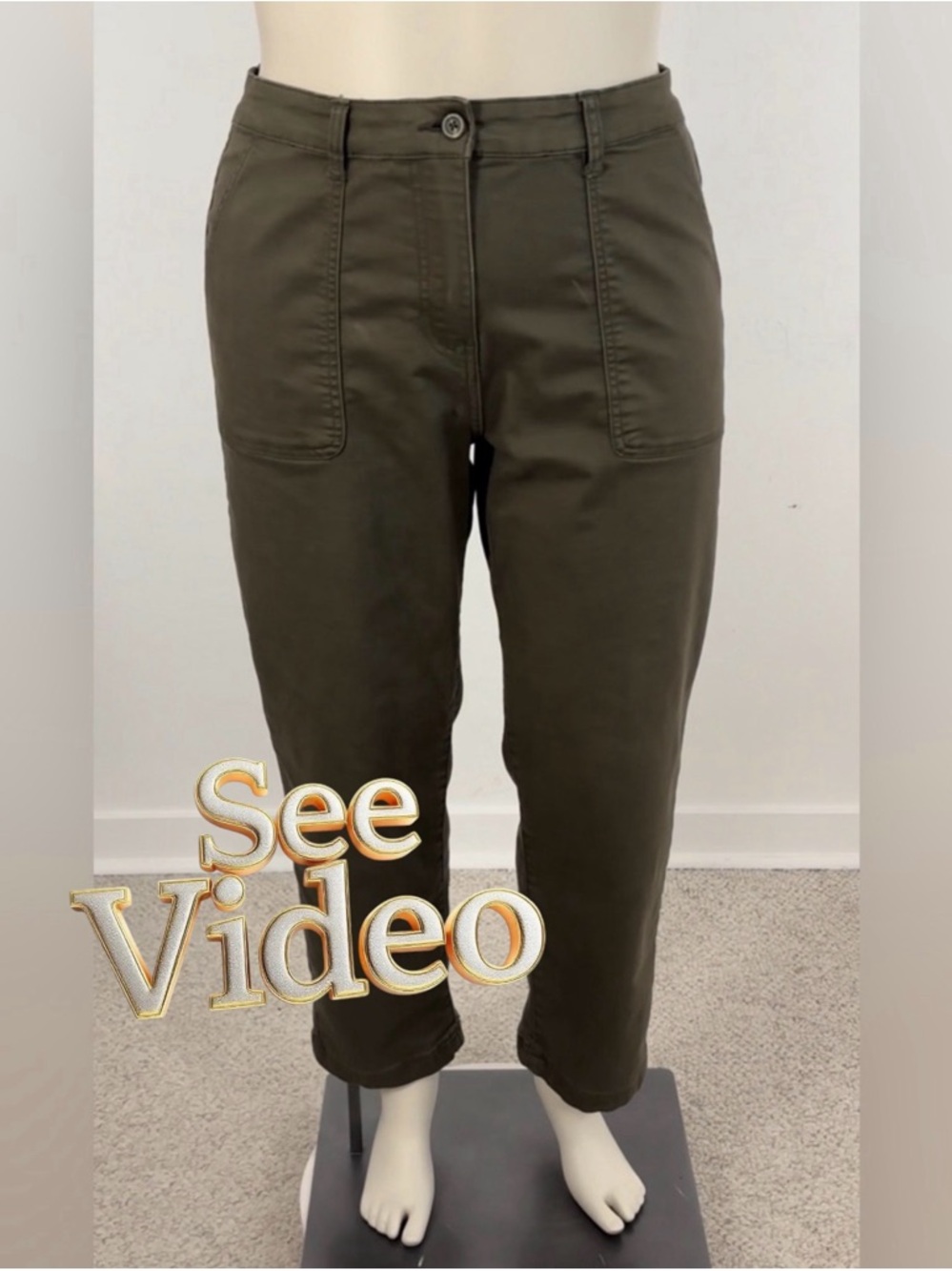 👛 (ANY 2/$25) CLASSIC EDITIONS Green Tapered Pants